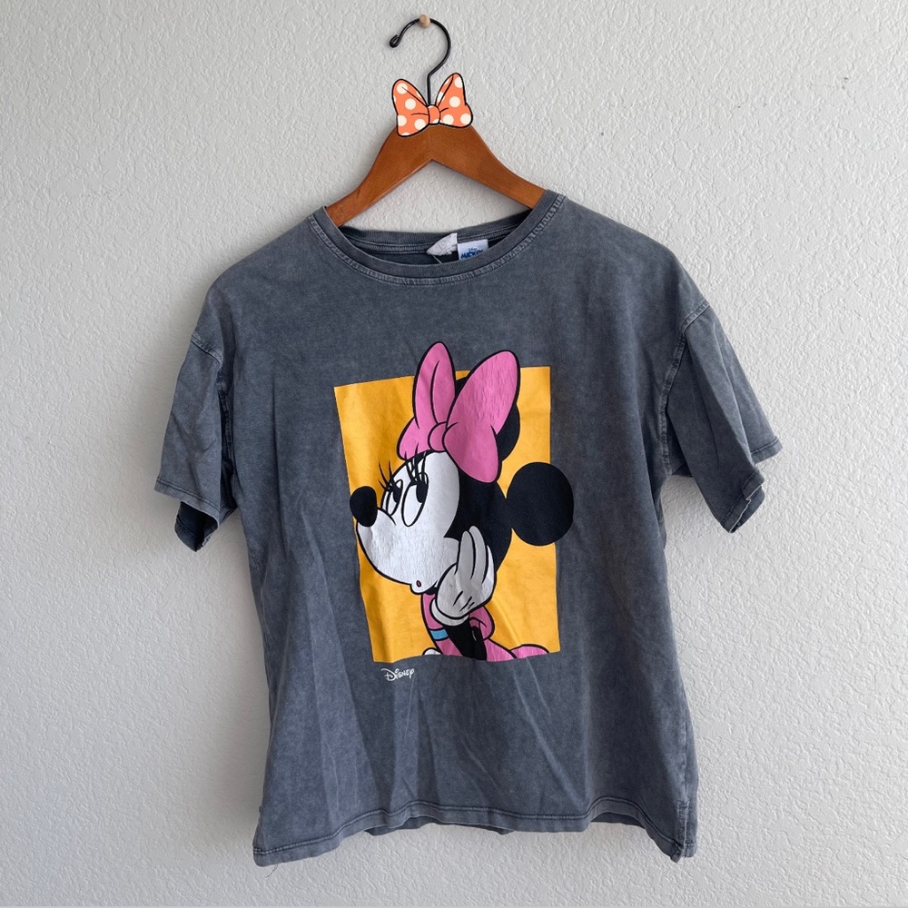 ZARA - Mickey & Friends- Minnie Mouse grey graphic tee.